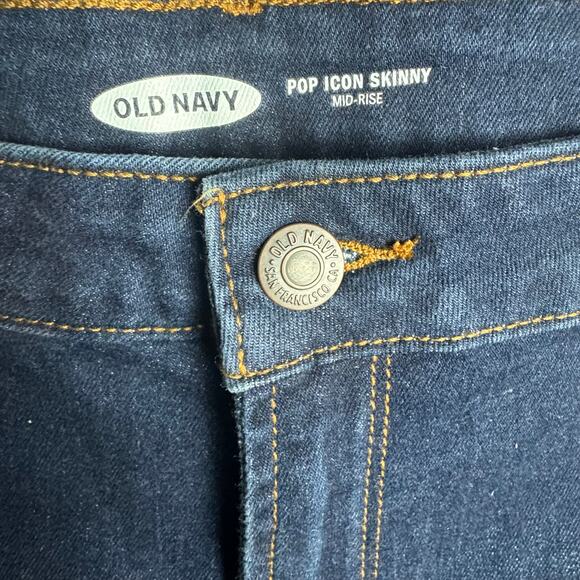 NWT Old Navy Women Pop Icon Skinny Jeans Dark Blue Size 20 Straight Leg Mid Rise - Picture 5 of 7